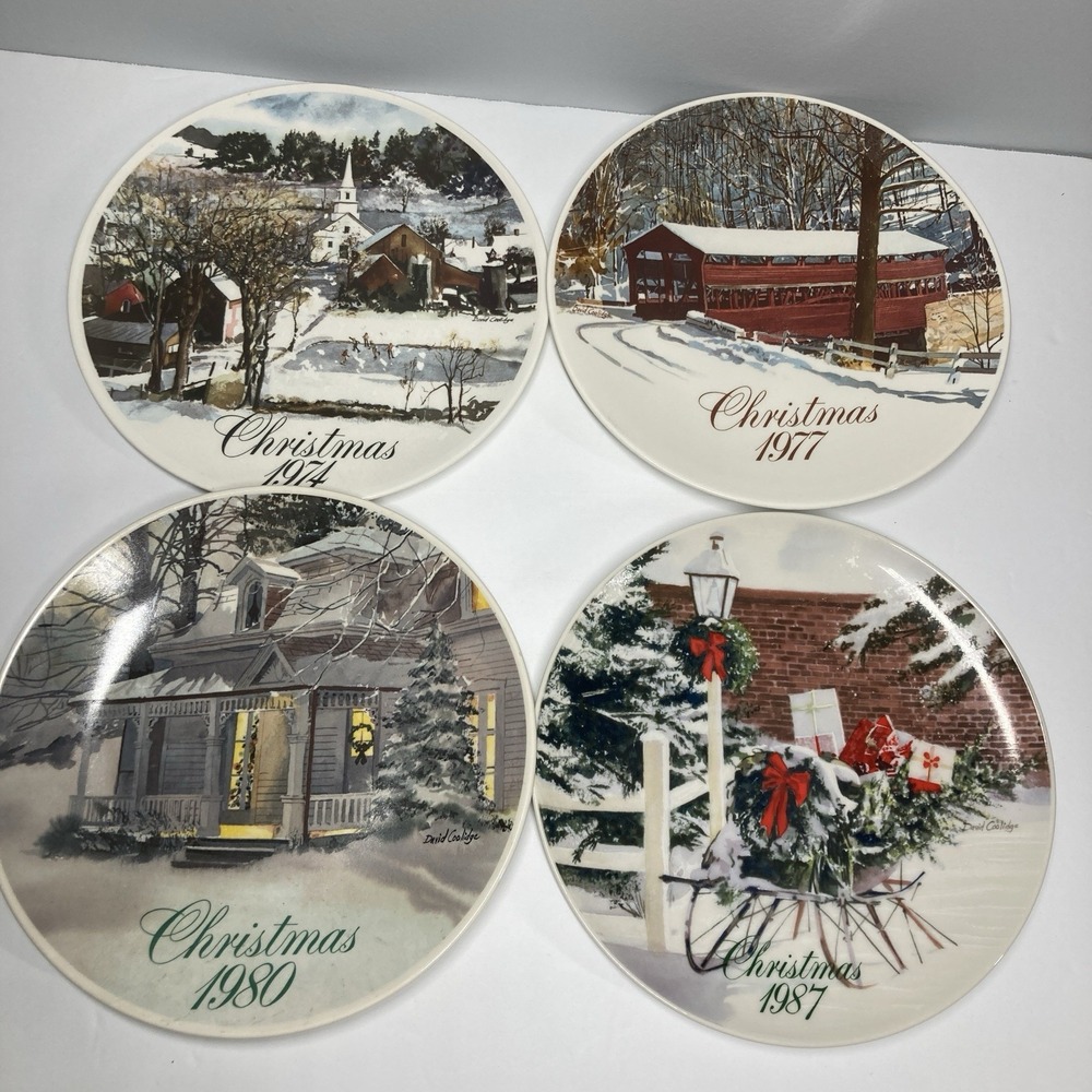 Smuckers Collector Christmas Plate Limited Edition David Coolidge 74, 77, 80, 87
